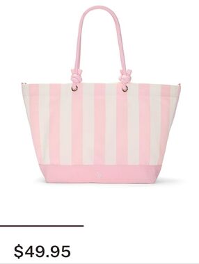 Victoria's Secret Heritage Stripe Rope Handle Tote Bag NEW GWP MSRP $49.95